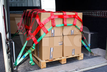 comprar 2 M X los 2M red del cargo del poliéster de 600 kilogramos con anchura de las correas de 25m m online manufacture