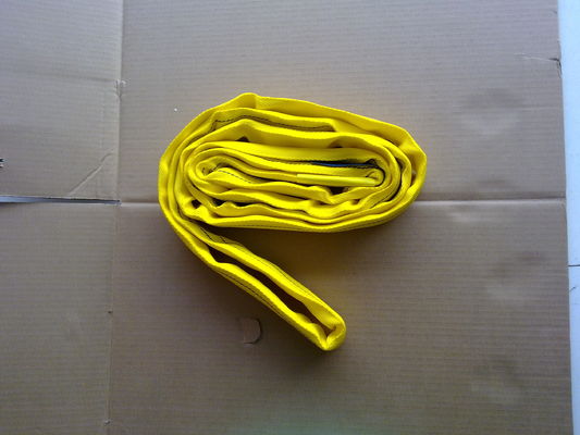 comprar Eslingas redondas de poliéster amarillo flexible sin fin 3000Kg para carga en puerto online manufacture
