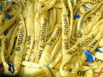 comprar Correas de elevación del poliéster 3T de la grúa amarilla de la eslinga para el cargo/la grúa online manufacture