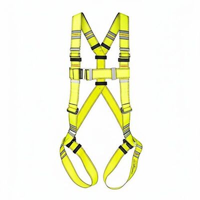 comprar visibilidad Amarillo con tiras reflectantes Arnés de cuerpo completo de 45 mm de ancho Equipo general de retención de caídas para la seguridad de los trabajadores en los sitios de trabajo Fabricación en línea