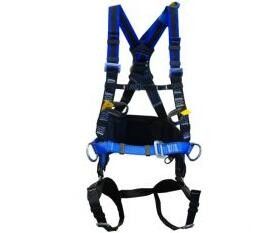 comprar Arnés de seguridad lleno del cuerpo del punto multi azul, arnés del cuerpo que sube con la correa del rescate online manufacture