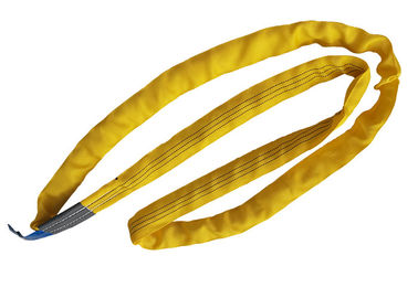 comprar Certificación plana redonda 100% del color ISO del amarillo de la forma de los ojos dobles de las hondas de Spanset del poliéster online manufacture