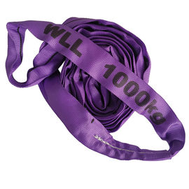 comprar Anchura púrpura del color 43m m de 1 tonelada de la honda redonda sin fin suave del poliéster para levantar online manufacture