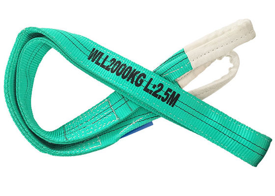 comprar 2T Polyester Flat Webbing Sling Color verde para la construcción ferroviaria online manufacture
