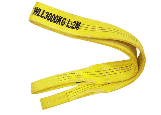 comprar Ojo Y Ojo 3 toneladas de poliéster de tela plana Sling de color amarillo ligero online manufacture